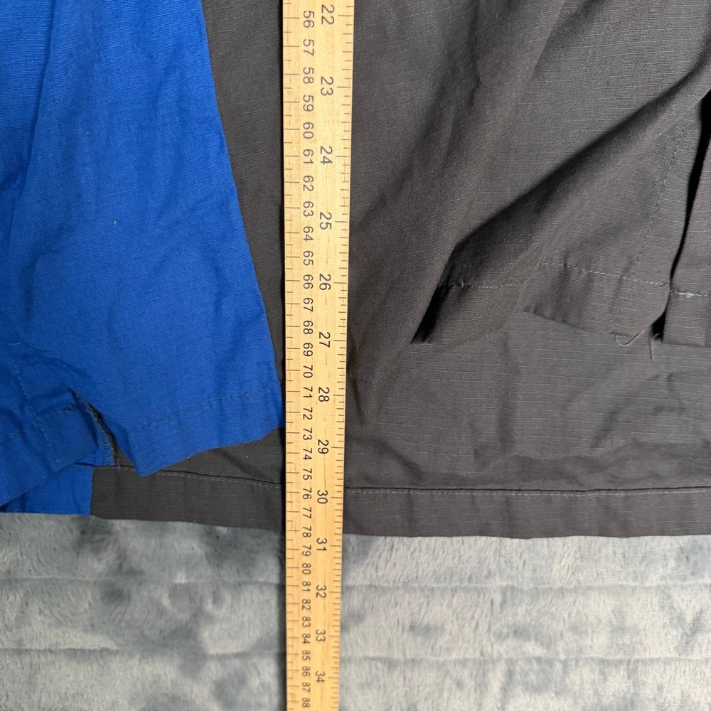 UniFirst UniWeave Mens Mechanic Work Shirt 18.5 Grey Blue Express Oil Change - Picture 2 of 9